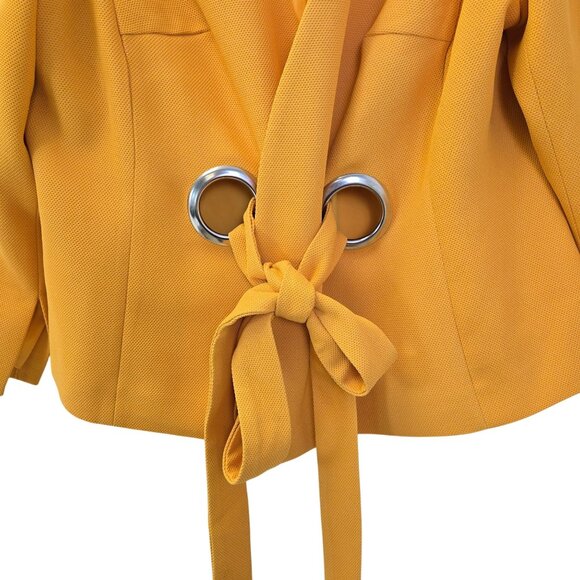 Eloquii Textured Tie Waist Blazer Jacket Size 18 - Picture 5 of 7